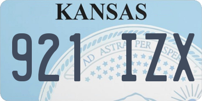 KS license plate 921IZX
