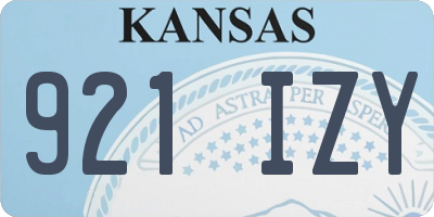 KS license plate 921IZY