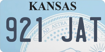 KS license plate 921JAT