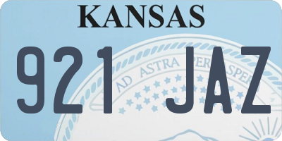 KS license plate 921JAZ