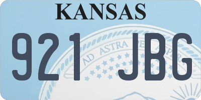 KS license plate 921JBG