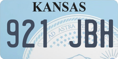 KS license plate 921JBH