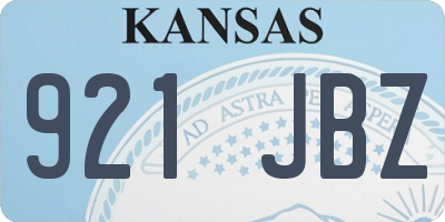 KS license plate 921JBZ