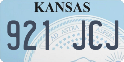 KS license plate 921JCJ