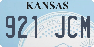 KS license plate 921JCM