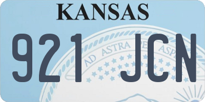 KS license plate 921JCN