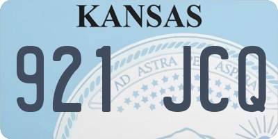 KS license plate 921JCQ