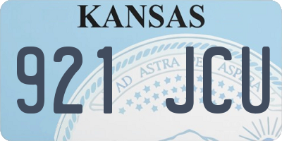 KS license plate 921JCU
