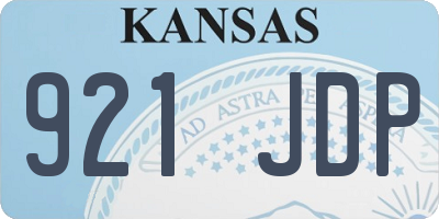 KS license plate 921JDP