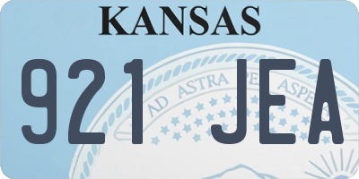 KS license plate 921JEA