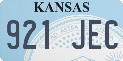 KS license plate 921JEC