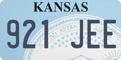 KS license plate 921JEE