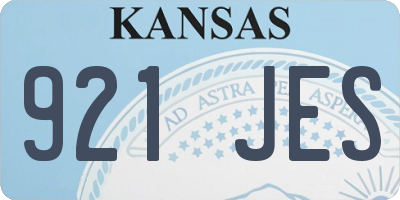 KS license plate 921JES