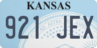 KS license plate 921JEX