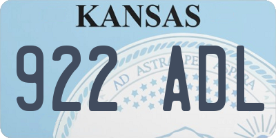 KS license plate 922ADL