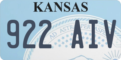 KS license plate 922AIV