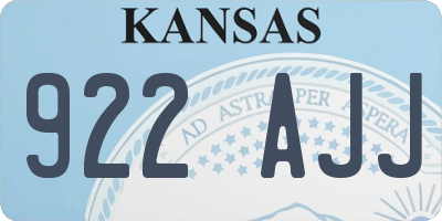 KS license plate 922AJJ