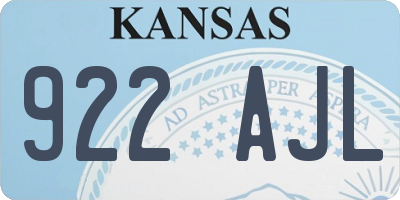KS license plate 922AJL