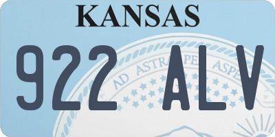 KS license plate 922ALV