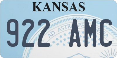 KS license plate 922AMC