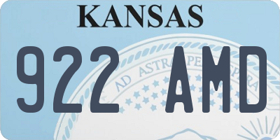 KS license plate 922AMD