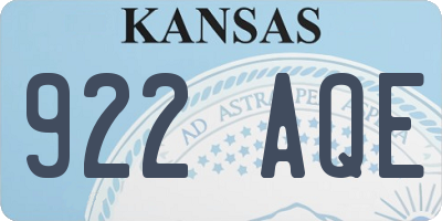 KS license plate 922AQE