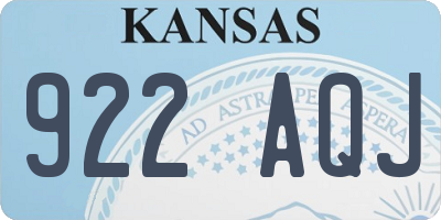KS license plate 922AQJ