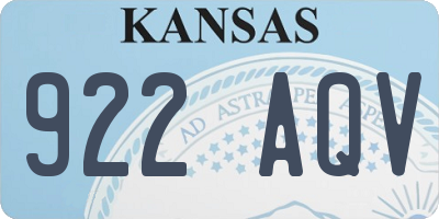 KS license plate 922AQV