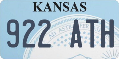 KS license plate 922ATH