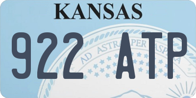 KS license plate 922ATP