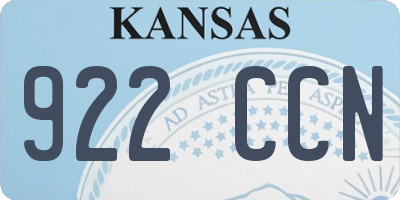 KS license plate 922CCN