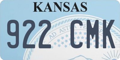 KS license plate 922CMK