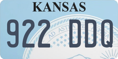 KS license plate 922DDQ