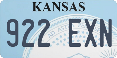 KS license plate 922EXN