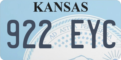 KS license plate 922EYC