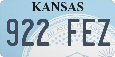 KS license plate 922FEZ