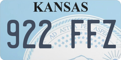 KS license plate 922FFZ