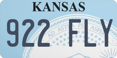 KS license plate 922FLY