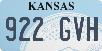 KS license plate 922GVH
