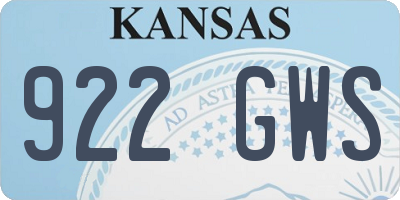 KS license plate 922GWS