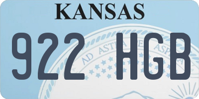 KS license plate 922HGB