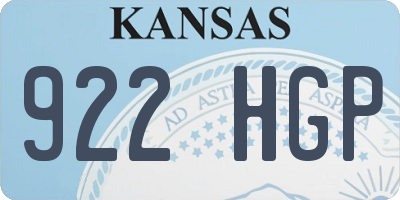KS license plate 922HGP