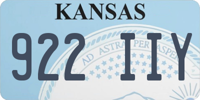KS license plate 922IIY