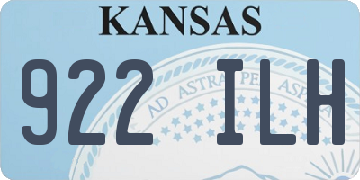 KS license plate 922ILH