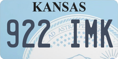 KS license plate 922IMK