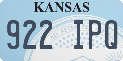 KS license plate 922IPQ