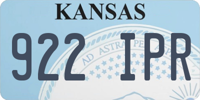 KS license plate 922IPR