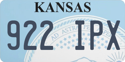 KS license plate 922IPX