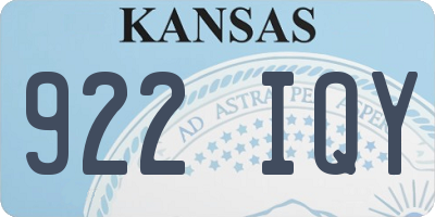 KS license plate 922IQY