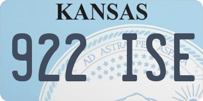 KS license plate 922ISE